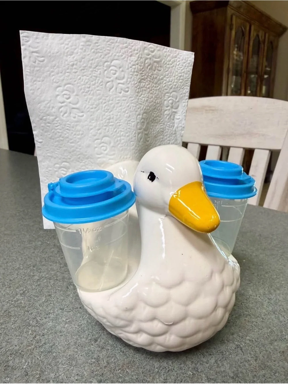 Duck Salt/Pepper Napkin Holder Vintage 1970’s/80’s